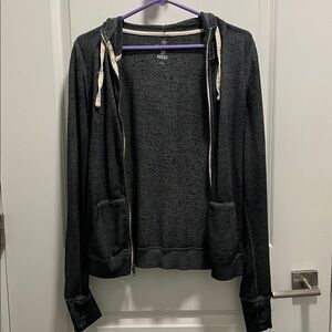 SO Charcoal Zip Hoodie (w/ thumb holes)
